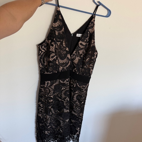 Dress the Population Black and Cream Lace Mini Dress - Picture 5 of 7